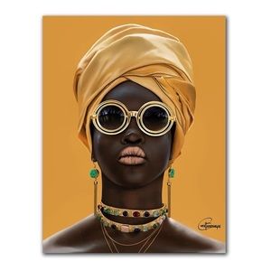 Black Girl Jewelry Canvas Print